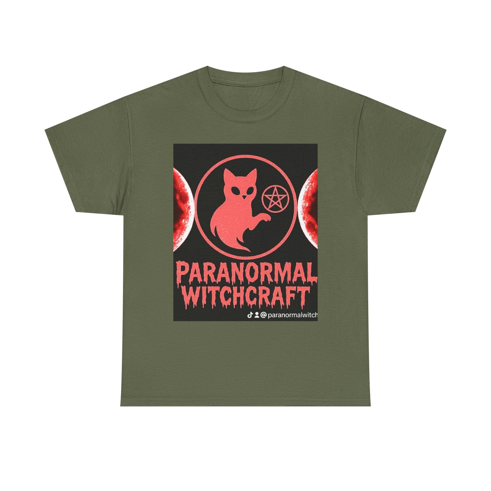Paranormal Witchcraft Tee - Unisex Heavy Cotton Shirt, Halloween Apparel, Witchy Gift, Spooky Style
