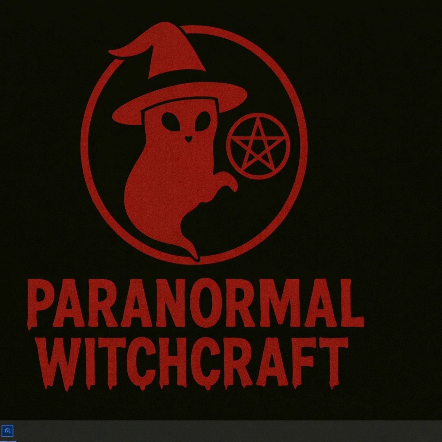 Paranormal Witchcraft Sticker — Red Cat Pentagram Kiss-Cut Decal